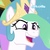 Size: 568x568 | Tagged: safe, edit, screencap, princess celestia, pony, between dark and dawn, g4, my little pony: friendship is magic, cartoonito logo, cropped, faic, insanity, watermark