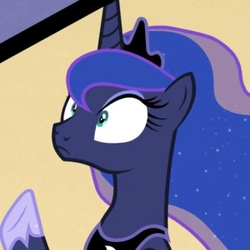 Size: 554x554 | Tagged: safe, screencap, princess luna, pony, between dark and dawn, g4, cropped, faic, female, i have several questions, indignant, mare, raised hoof, reaction image, unpleasantly surprised, wide eyes