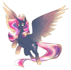 Size: 2194x2156 | Tagged: safe, artist:jeshh, fluttershy, twilight sparkle, oc, oc:whispering wind, alicorn, pony, g4, chest fluff, female, fusion, high res, mare, simple background, solo, transparent background, twilight sparkle (alicorn)