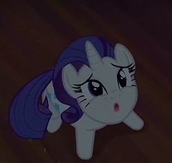 Size: 756x720 | Tagged: safe, screencap, rarity, pony, castle mane-ia, g4, cropped, crying, cute, female, mare, overhead view, solo