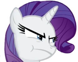 Size: 390x311 | Tagged: safe, edit, edited screencap, editor:luzion, screencap, rarity, pony, between dark and dawn, g4, angry, faic, pouting, reaction image, scrunchy face