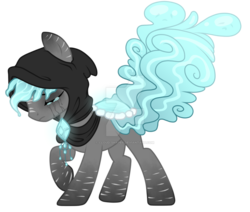 Size: 1024x869 | Tagged: safe, artist:crystal-tranquility, oc, oc only, oc:weeping sorrow, original species, pond pony, pony, deviantart watermark, male, obtrusive watermark, simple background, solo, stallion, transparent background, watermark