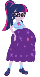 Size: 301x584 | Tagged: safe, artist:selenaede, artist:sturk-fontaine, sci-twi, twilight sparkle, equestria girls, g4, my little pony equestria girls: better together, base used, belly, big belly, circle tool, clothes, female, geode of telekinesis, long skirt, looking at you, magical geodes, preglight sparkle, pregnant, pregnant equestria girls, simple background, skirt, solo, teen pregnancy, teenager, white background