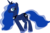 Size: 1107x722 | Tagged: safe, artist:omirl, princess luna, alicorn, pony, g4, ethereal mane, female, jewelry, leaning forward, lidded eyes, looking back, mare, regalia, simple background, smiling, solo, starry mane, transparent background