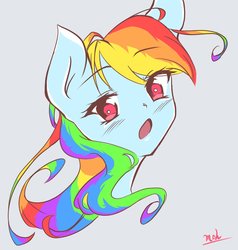 Size: 1719x1809 | Tagged: safe, artist:mohrm_mlp2, rainbow dash, pegasus, pony, g4, female, looking at you, mare, open mouth, solo
