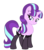 Size: 4713x5313 | Tagged: safe, artist:bronyacholly, starlight glimmer, pony, unicorn, g4, absurd resolution, adorasexy, alternate hairstyle, bedroom eyes, clothes, cute, female, garter belt, garters, glimmerbetes, looking at you, mare, s5 starlight, sexy, simple background, smiling, smiling at you, socks, solo, stockings, thigh highs, transparent background