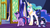 Size: 1366x768 | Tagged: safe, screencap, princess celestia, princess luna, twilight sparkle, alicorn, pony, between dark and dawn, g4, discovery family logo, door, faic, scoff, twilight sparkle (alicorn), twilight's castle