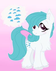 Size: 1024x1300 | Tagged: safe, artist:dreamilil, algodoncete, pony, g1, g4, bow, female, g1 to g4, generation leap, solo, tail bow