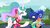 Size: 1366x768 | Tagged: safe, screencap, princess celestia, princess luna, pony, between dark and dawn, g4, alternate hairstyle, clothes, discovery family logo, hawaiian shirt, outdoors, ponytail, saddle bag, shirt, tourist