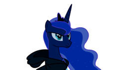 Size: 5000x2813 | Tagged: safe, artist:dragonollie15, princess luna, alicorn, pony, g4, luna eclipsed, season 2, clothes, crown, ethereal mane, female, hoodie, jewelry, mare, regalia, simple background, smiling, solo, transparent background, vector