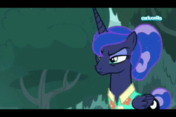 Size: 720x480 | Tagged: safe, screencap, princess luna, pony, between dark and dawn, g4, angry, animated, burrs, butt, female, fetish fuel, literal butthurt, moonbutt, pain, plot, scowl, sound, stingbush seed pods, webm