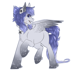 Size: 2000x2000 | Tagged: safe, artist:jeshh, oc, oc only, oc:dusken tale, oc:luna frost, oc:snow storm, pegasus, pony, female, fusion, high res, mare, scar, simple background, solo, transparent background