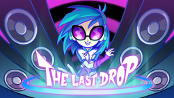 Size: 2048x1152 | Tagged: safe, screencap, dj pon-3, vinyl scratch, equestria girls, g4, my little pony equestria girls: choose your own ending, the last drop, sunglasses, title card