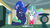 Size: 1920x1080 | Tagged: safe, screencap, princess celestia, princess luna, alicorn, orca, pony, between dark and dawn, g4, adorkable, alternate hairstyle, clothes, cute, dork, duo, ethereal mane, eyeliner, faic, female, frown, hair bun, hoof on cheek, lidded eyes, makeup, mare, ponytail, post office, royal sisters, scale, siblings, sisters, smiling, that pony sure does love the post office