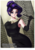 Size: 706x1000 | Tagged: safe, artist:the-park, rarity, human, g4, the gift of the maud pie, armpits, audrey hepburn, black dress, breakfast at tiffany's, cigarette, cigarette holder, classy, clothes, dress, female, gloves, holly golightly, humanized, simple background, smoking, solo