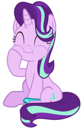 Size: 6000x9257 | Tagged: safe, artist:famousmari5, starlight glimmer, pony, unicorn, g4, student counsel, absurd resolution, bracelet, cute, eating, eyes closed, female, glimmerbetes, jewelry, mare, simple background, sitting, smiling, solo, transparent background, vector