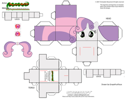 Size: 2979x2354 | Tagged: safe, artist:grapefruitface1, part of a set, sweetie belle, pony, g4, craft, cubeecraft, female, high res, papercraft, printable, template