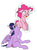 Size: 2048x2732 | Tagged: safe, artist:mrm, artist:php187, pinkie pie, twilight sparkle, alicorn, pony, g4, female, fetish, floppy ears, high res, magic, pinkie prey, same size vore, swallowing, throat bulge, tongue out, twilight sparkle (alicorn), twipred, vore