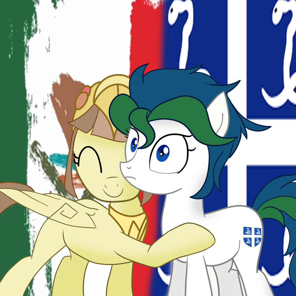 oc, oc:martinique, oc:tailcoatl, earth <b>pony</b>, pegasus, <b>pony</b>, hug, martinique...