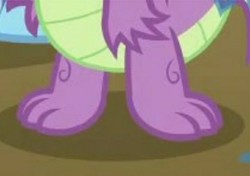 Size: 720x506 | Tagged: safe, screencap, spike, dragon, between dark and dawn, g4, claws, cropped, cute, feet, legs, male, male feet, paws, pictures of legs, toes, winged spike, wings