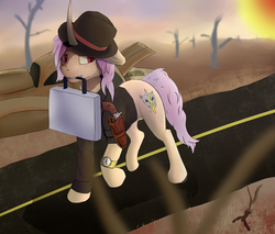 Size: 2350x2000 | Tagged: safe, artist:rayrii, pony, unicorn, fallout equestria, crossover, fallout, high res, solo