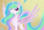 Size: 2340x1576 | Tagged: safe, artist:dusthiel, princess celestia, alicorn, pony, g4, :3, cute, cutelestia, female, looking at you, mare, missing accessory, smiling, solo, spread wings, wings