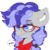 Size: 2000x2000 | Tagged: safe, artist:etoz, oc, oc only, oc:cinnabyte, earth pony, pony, ..., bandana, commission, ear fluff, female, glasses, high res, lidded eyes, mare, neckerchief, simple background, solo, speech bubble, transparent background, wingding eyes, ych result