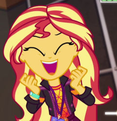 Size: 592x615 | Tagged: safe, screencap, sunset shimmer, equestria girls, g4, how to backstage, spoiler:eqg series (season 2), cropped, cute, female, shimmerbetes, solo
