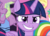 Size: 1310x942 | Tagged: safe, screencap, fluttershy, rainbow dash, spike, twilight sparkle, alicorn, dragon, pegasus, pony, between dark and dawn, g4, my little pony: friendship is magic, close-up, cropped, determined, evil smile, faic, female, grin, male, mare, smiling, solo focus, teeth, twilight sparkle (alicorn), winged spike, wings