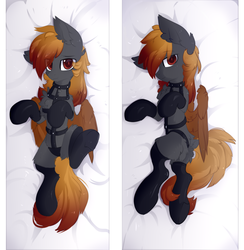 Size: 1950x2000 | Tagged: safe, artist:php146, oc, oc only, oc:spirikon, pegasus, pony, body pillow, clothes, eye clipping through hair, male, socks, solo