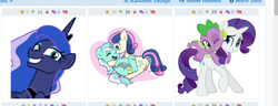 Size: 824x317 | Tagged: safe, artist:georgegarza01, artist:osaru_onsen, artist:sketchmcreations, bon bon, lyra heartstrings, princess luna, rarity, spike, sweetie drops, alicorn, dragon, pony, derpibooru, between dark and dawn, g4, adorabon, approved, blushing, cute, dragons riding ponies, eyes closed, female, grin, heart, juxtaposition, lesbian, looking at you, lyrabetes, male, mare, meta, open mouth, pixiv, princess luna is amused, riding, ship:lyrabon, ship:sparity, shipping, show accurate, simple background, smiling, spike riding rarity, straight, vector