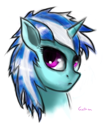 Size: 430x521 | Tagged: safe, artist:samdrmlp, oc, oc:srlibe, pony, unicorn, blue, colored, purple eyes, simple background, white background