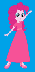Size: 304x622 | Tagged: safe, artist:starman1999, pinkie pie, equestria girls, g4, base used, female, long dress, pink, solo