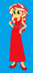 Size: 278x616 | Tagged: safe, artist:starman1999, sunset shimmer, equestria girls, g4, base used, female, long dress, solo
