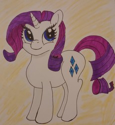 Size: 2148x2328 | Tagged: safe, artist:iffoundreturntorarity, rarity, pony, g4, atg 2019, high res, newbie artist training grounds, traditional art
