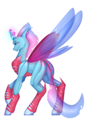 Size: 2480x3508 | Tagged: safe, artist:midfire, ocellus, changedling, changeling, g4, alternate design, female, high res, simple background, solo, transparent background