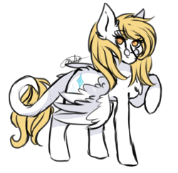 Size: 1822x1771 | Tagged: safe, artist:2pandita, oc, oc only, pegasus, pony, female, glasses, mare, simple background, solo, transparent background