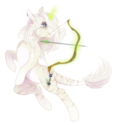 Size: 1361x1453 | Tagged: safe, artist:shady-bush, oc, oc only, pony, unicorn, arrow, bow (weapon), bow and arrow, female, magic, mare, simple background, solo, transparent background, weapon