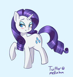 Size: 1600x1700 | Tagged: safe, artist:melliedraws, rarity, pony, g4, female, heart nostrils, solo