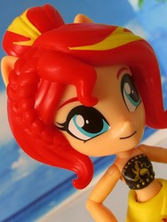 Size: 900x1200 | Tagged: safe, artist:whatthehell!?, sunset shimmer, equestria girls, g4, beach, clothes, doll, equestria girls minis, female, irl, photo, toy