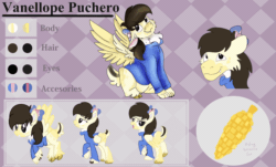 Size: 1200x726 | Tagged: safe, artist:euspuche, oc, oc:vanellope, bat pony, chimera, pony, g4, animated, cute, frame by frame, looking at you, reference sheet, simple background, smiling