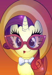 Size: 900x1300 | Tagged: safe, artist:lennonblack, rarity, pony, g4, female, glasses, hat, mare, solo