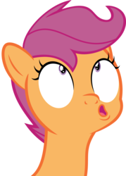 Size: 1560x2180 | Tagged: safe, artist:phucknuckl, scootaloo, pegasus, pony, g4, the last crusade, bust, emotes, faic, female, filly, portrait, reaction image, simple background, solo, transparent background, vector