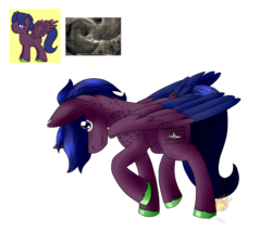 Size: 2008x1717 | Tagged: safe, artist:midnightfire1222, oc, oc only, oc:yewberry, pegasus, pony, randomized pony, randomizer challenge, request, solo