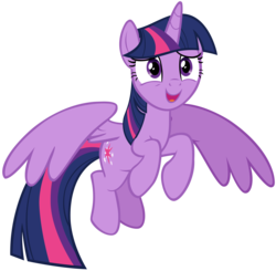 Size: 7458x7306 | Tagged: safe, artist:andoanimalia, twilight sparkle, alicorn, pony, g4, uprooted, female, mare, simple background, solo, spread wings, transparent background, twilight sparkle (alicorn), vector, wings