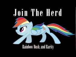 Size: 480x360 | Tagged: safe, artist:maximillianveers, edit, rainbow dash, pegasus, pony, g4, cover art, cute, dashabetes, female, join the herd, solo