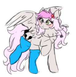 Size: 1200x1208 | Tagged: safe, artist:2pandita, oc, oc only, oc:pandita, pegasus, pony, clothes, female, mare, simple background, socks, solo, transparent background