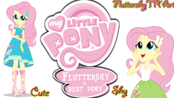 Size: 1280x720 | Tagged: safe, fluttershy, equestria girls, g4, best pony, clothes, cute, dress, female, looking at you, shyabetes, simple background, skirt, solo, tank top, white background