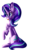 Size: 713x1234 | Tagged: safe, artist:mediasmile666, artist:regiregeart, starlight glimmer, pony, unicorn, g4, behaving like a dog, big ears, cheek fluff, chest fluff, collaboration, cute, ear fluff, eye reflection, female, glimmerbetes, horn, long horn, mare, raised hoof, reflection, simple background, sitting, smiling, solo, tongue out, transparent background