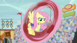 Size: 1280x720 | Tagged: safe, screencap, fluttershy, pegasus, pony, common ground, g4, female, mare, motion blur, solo